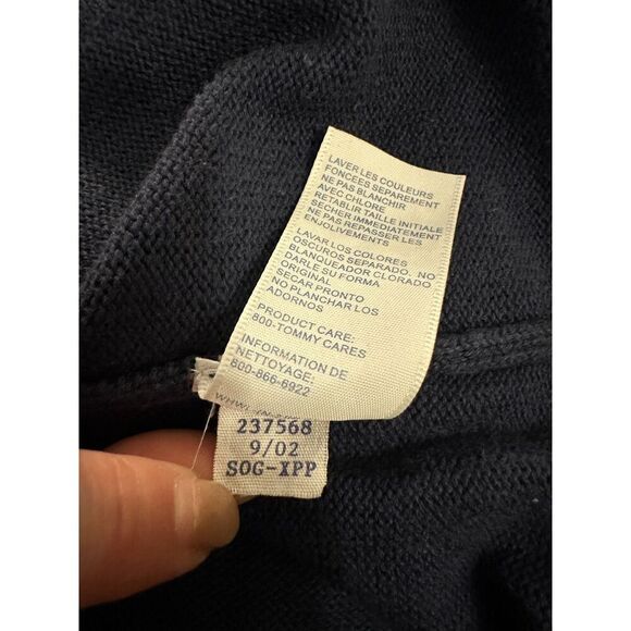 Vintage y2k Tommy Hilfiger Blue Logo Sweater Fits Size XL - Picture 5 of 6